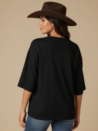 Yeehaw Is A Lifestyle RB-TOP14 – Back View – Jessie – Black