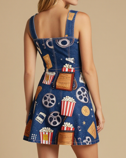 Drive-In Structured Mini Dress – Back View – Mara