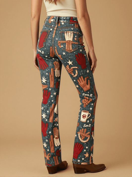 Works as Hard Bootcut Jeans – Back View – Mara
