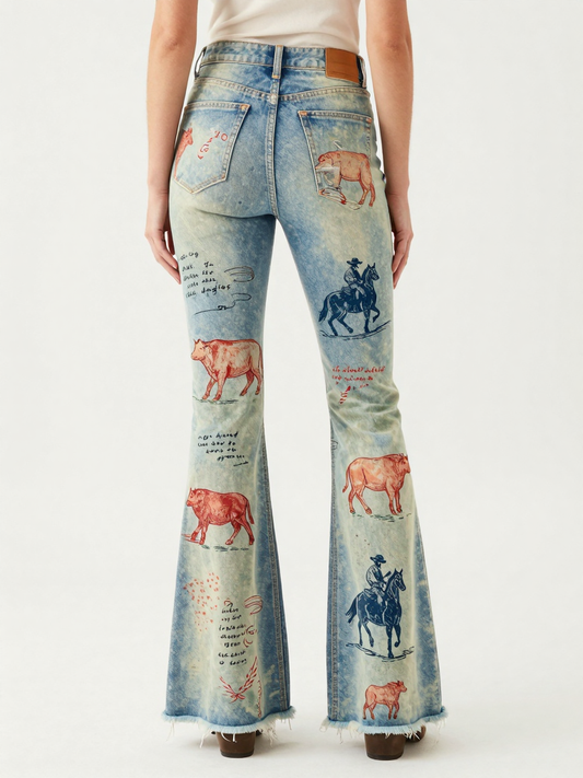 Git Along Little Dogies RB-BOT21 – Back View – Jessie – Trail Bone / Multi