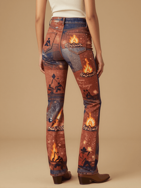 Campfire Circle Bootcut Jeans – Back View – Mara