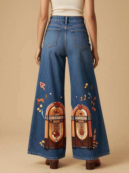 Honky Tonk Jukebox RB-BOT05 – Back View – Jessie – Blue Denim