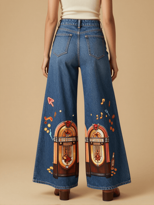 Honky Tonk Jukebox RB-BOT05 – Back View – Jessie – Blue Denim