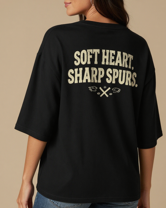 Soft Heart Sharp Spurs RB-TOP14 – Back View – Jessie – Black