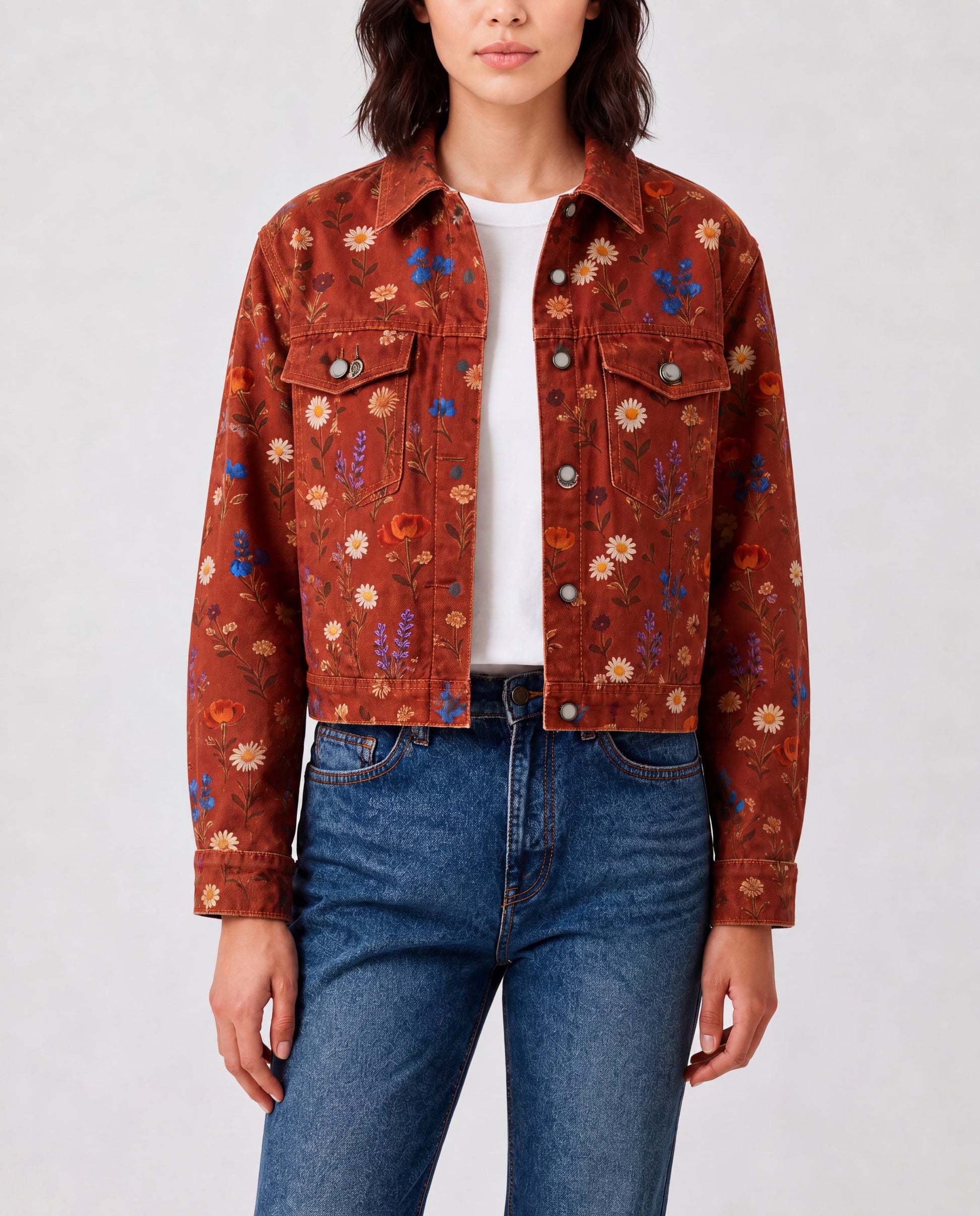 Prairie Bloom RB-JKT01 – Front View – Riley – rust