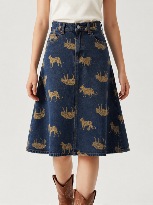 Sage Cheetah RB-SKT03 – Front View – Riley – Dark Indigo