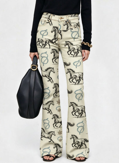 Tooled Concho Heritage Flare Jeans