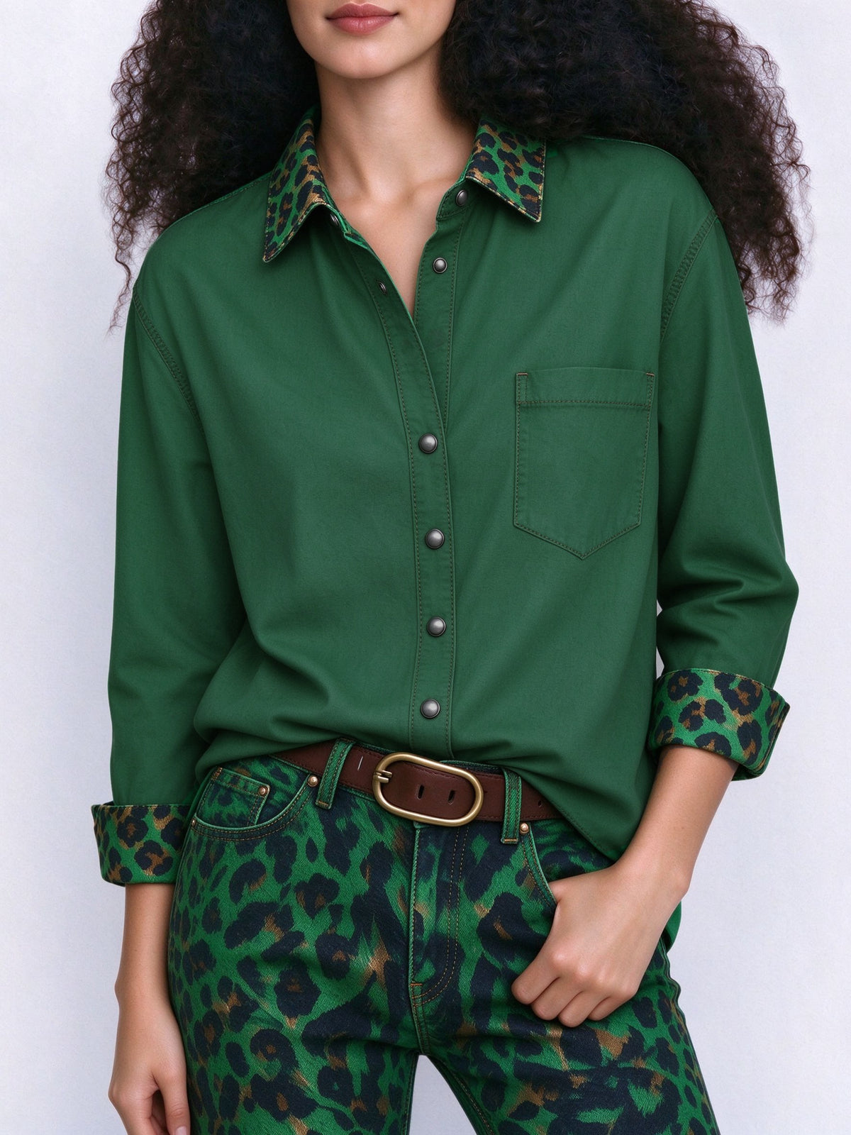 Rio Grande Spots Long Sleeve Denim Shirt
