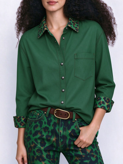 Rio Grande Spots Long Sleeve Denim Shirt