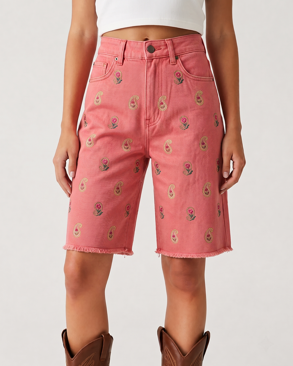 Paisley Prairie Pink RB-BOT08 – Front View – Riley – Pink