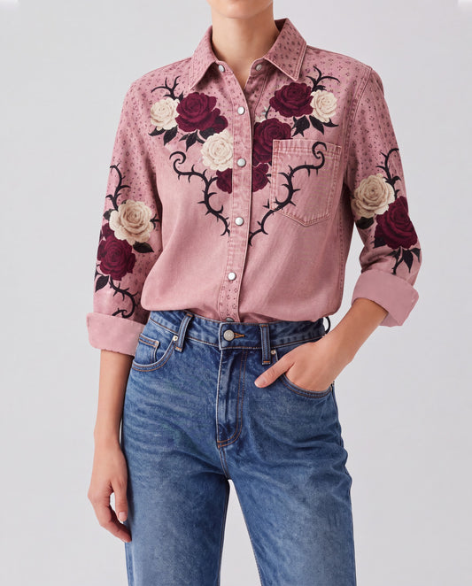 Thorned Rose Rider RB-TOP16 – Front View – Riley – Pink