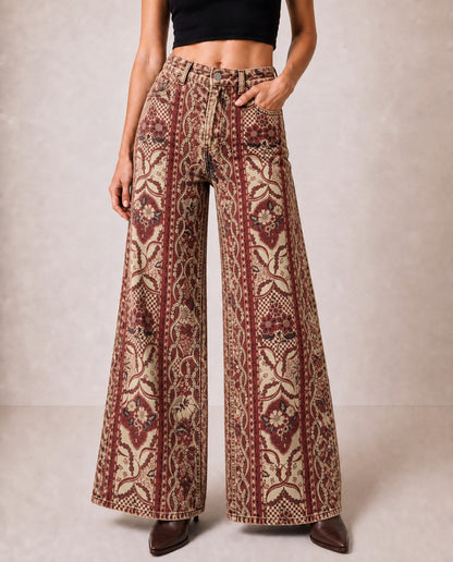Prairie Bloom Burgundy RB-BOT05 – Front View – Riley – burgundy