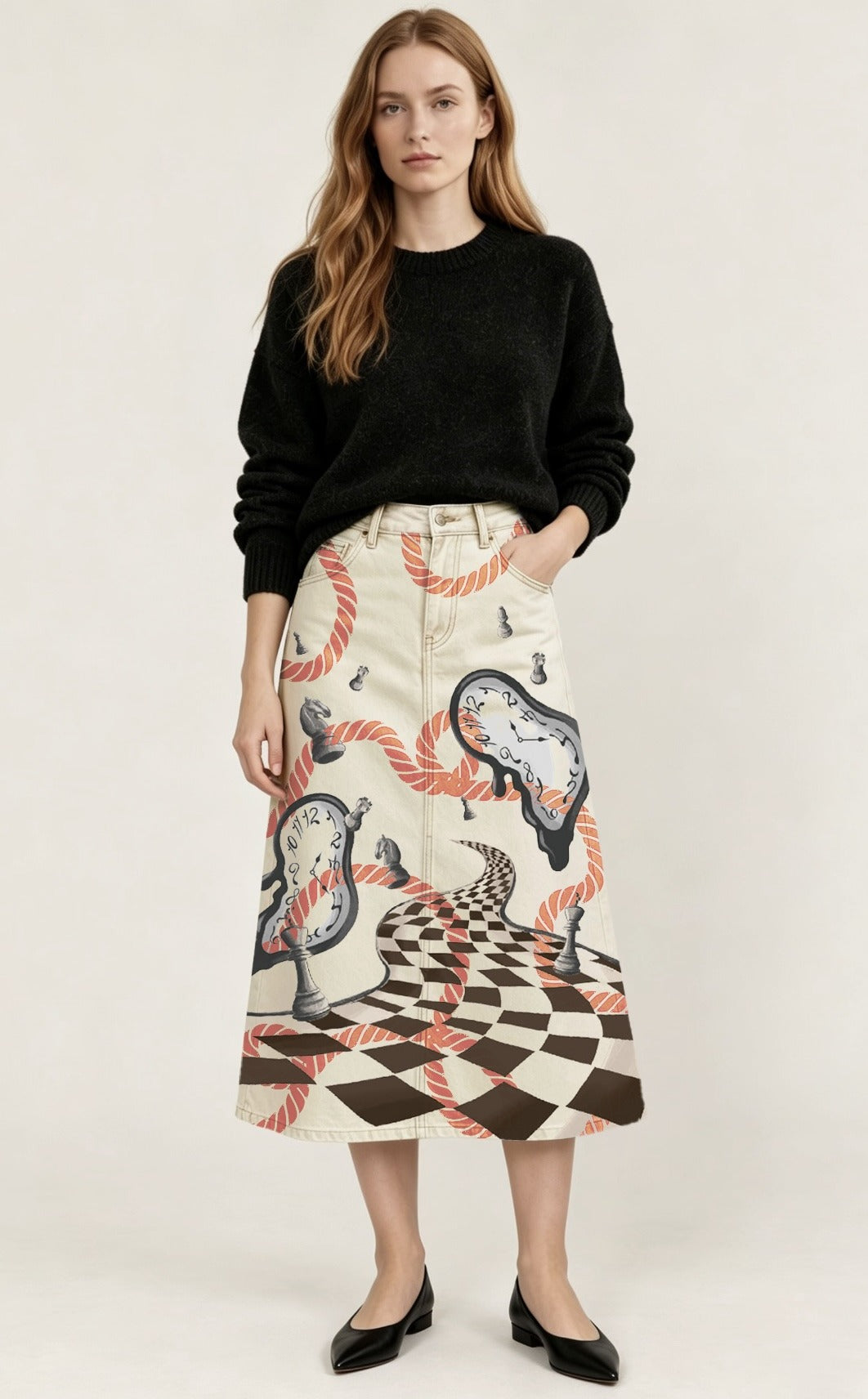 Rodeo Dream Ankle-Length Denim Skirt