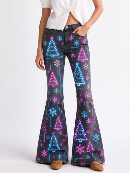 Saloon Neon Nights Flare Jeans