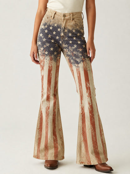 Starlight Prairie Beige Flag RB-BOT04 – Front View – Riley – beige, navy, rust