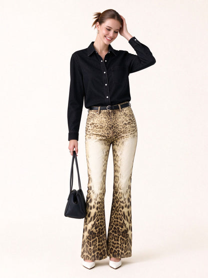 Outlaw Leopard Mesa Bootcut Jeans