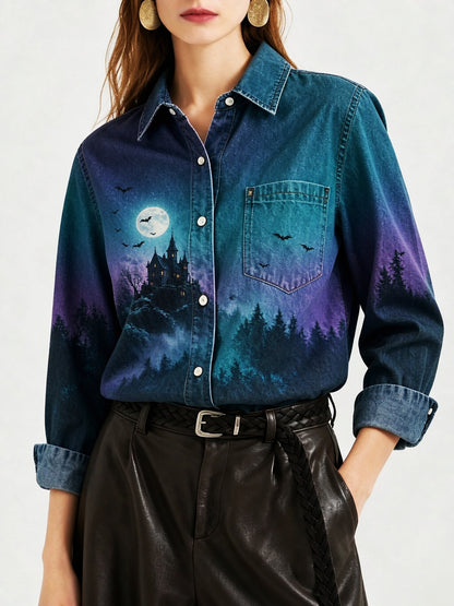 Moonlit Mesa Long Sleeve Denim Shirt