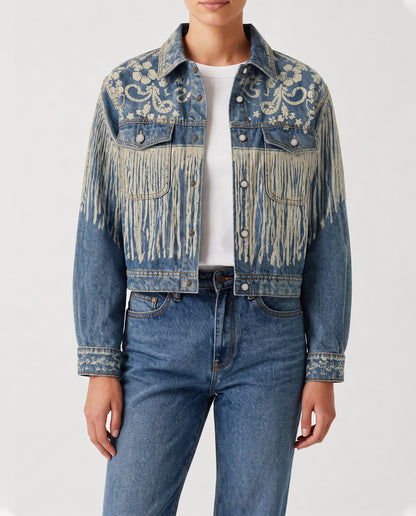 Desert Bloom RB-JKT01 – Front View – Riley – Indigo Blue