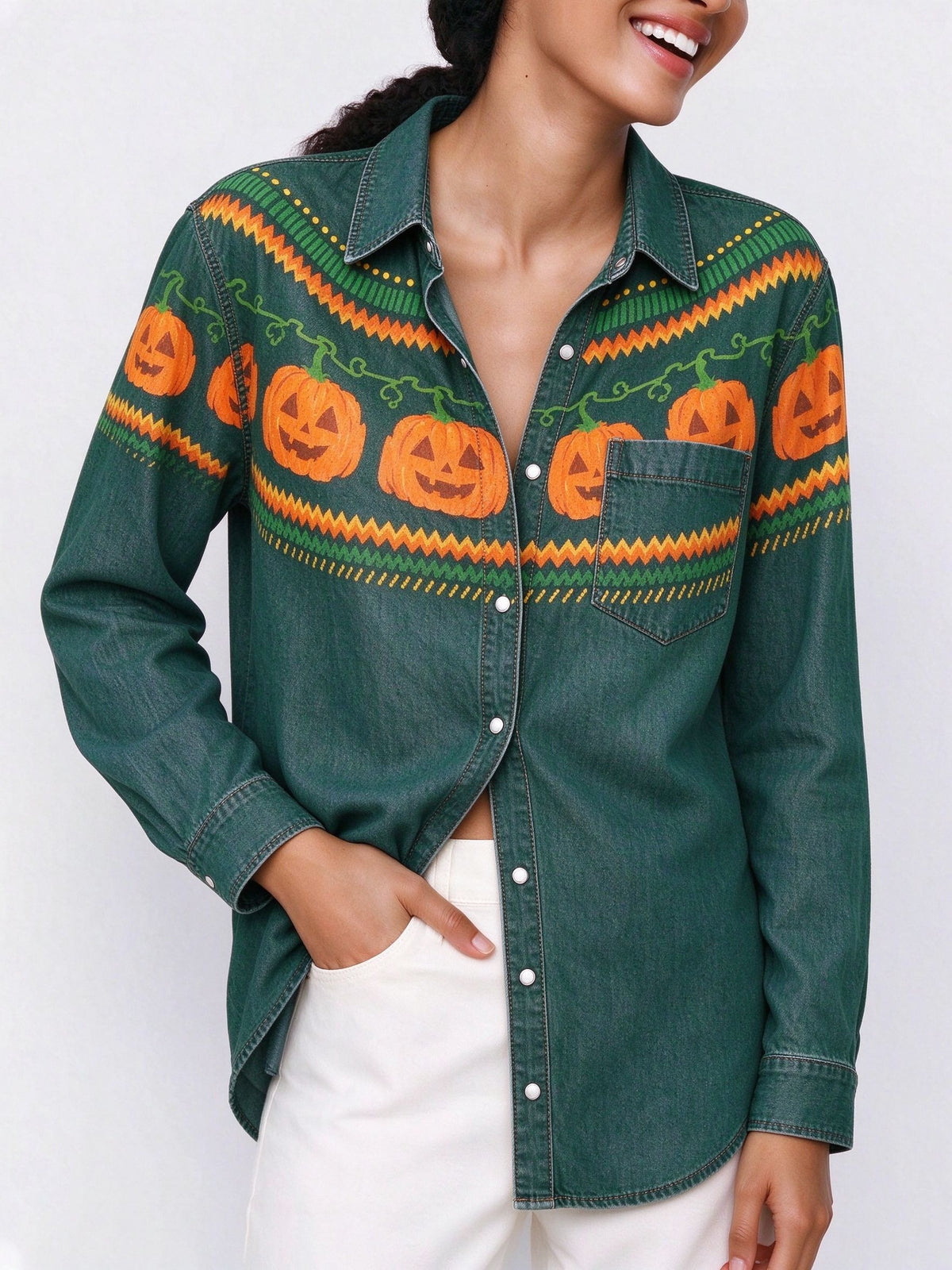 Jack O' Range Long Sleeve Denim Shirt