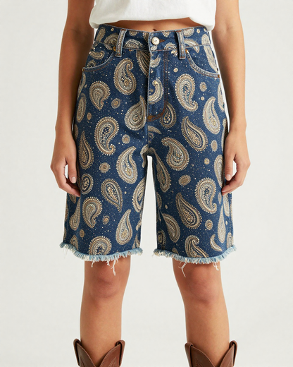 Microscopic Dot Paisley RB-BOT08 – Front View – Jessie – Midnight Blue / White