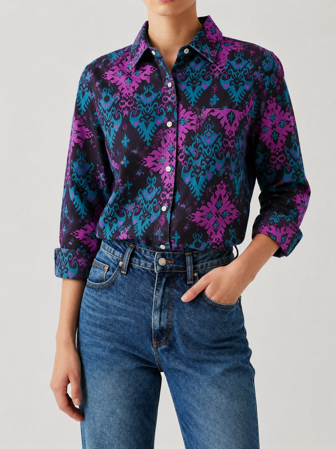 Prairie Vortex RB-TOP16 – Front View – Riley – Purple, Teal, Black