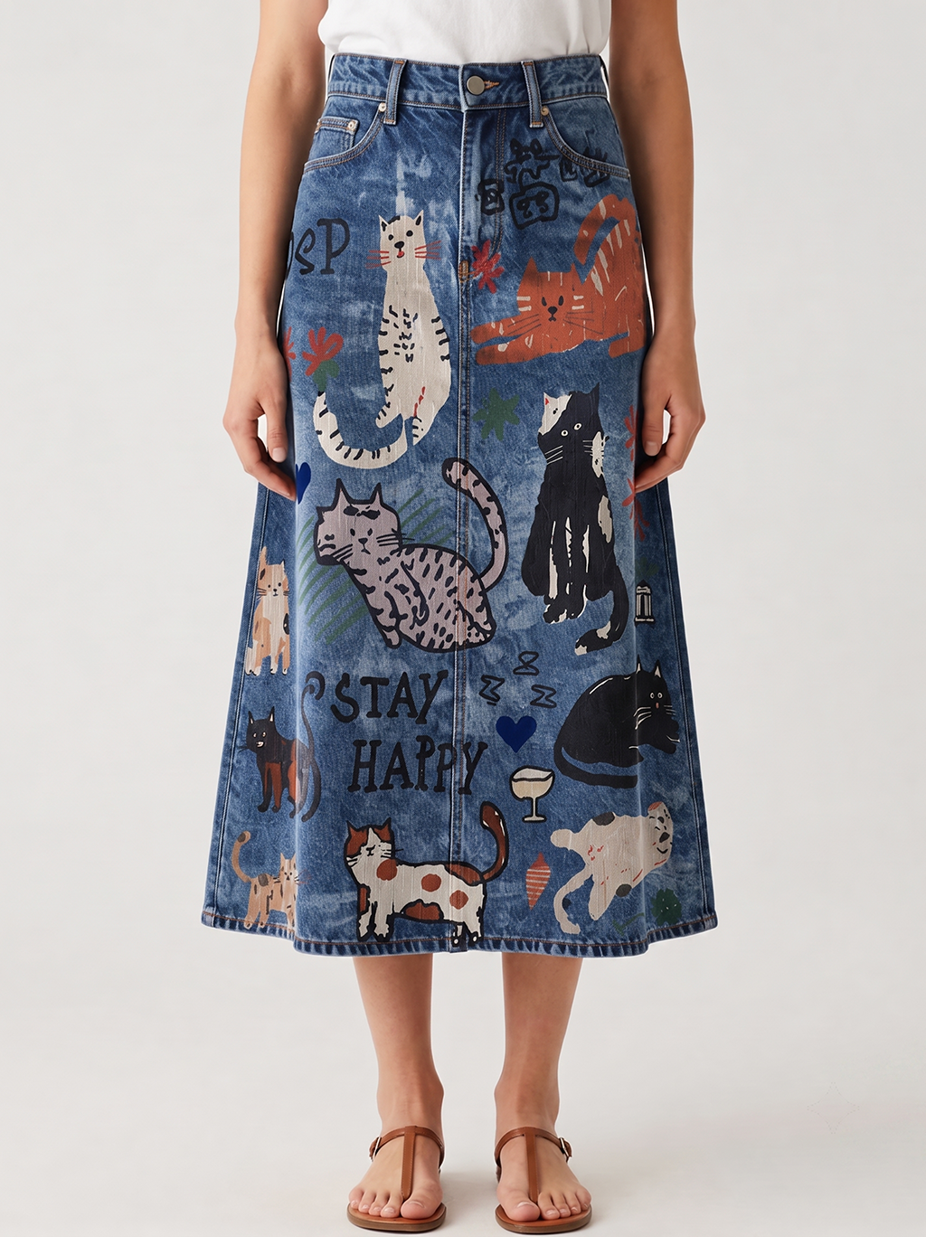 Cattail Whisker RB-SKT10 – Front View – Jessie – Denim Blue