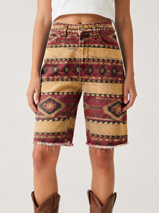 Desert Mirage Rust Geometric RB-BOT08 – Front View – Riley – rust, tan