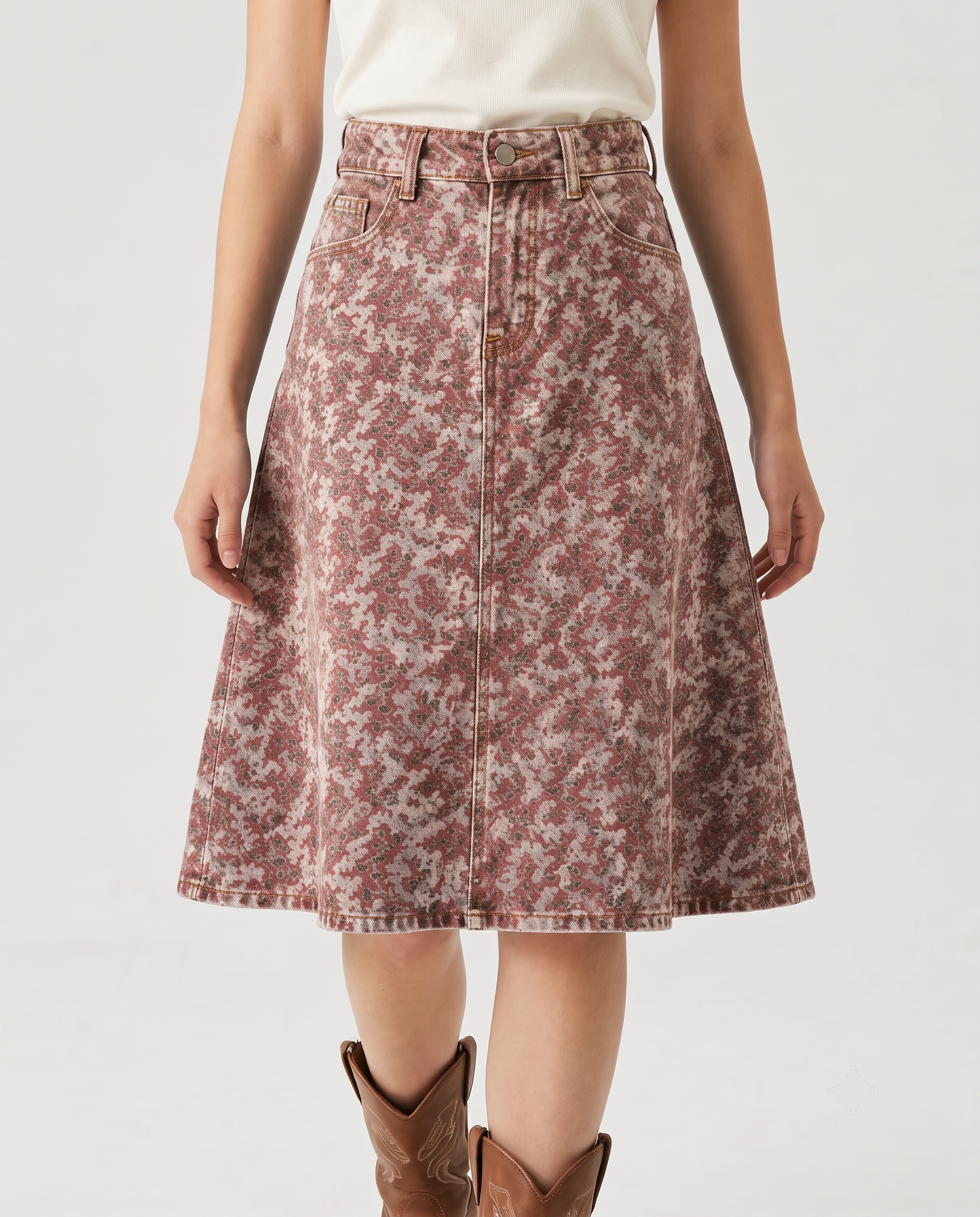 Canyon Bloom RB-SKT03 – Front View – Riley – Rose Wash