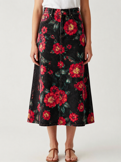 Rustic Rose RB-SKT10 – Front View – Jessie – black, red