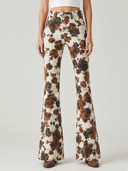 Cowhide Bloom Bootcut Jeans