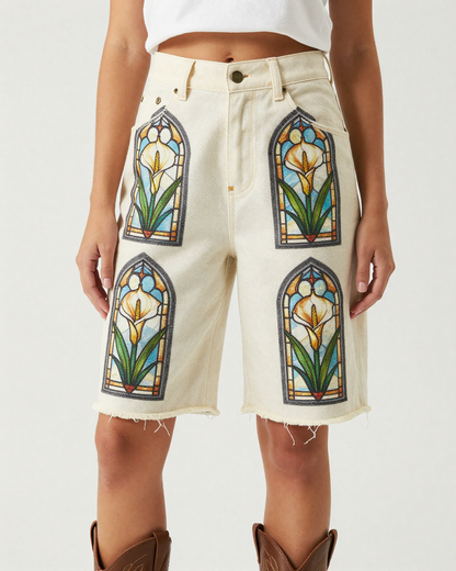 Lily Window RB-BOT08 – Front View – Jessie – Ivory / Gold