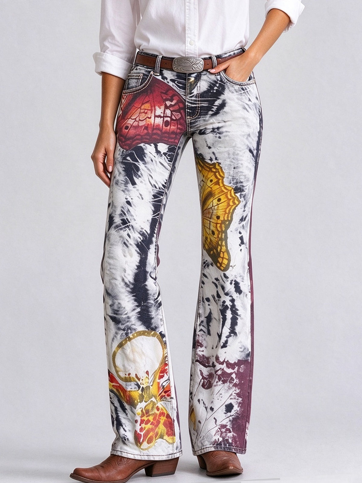 Canyon Tapestry Low-Rise Bootcut Jeans
