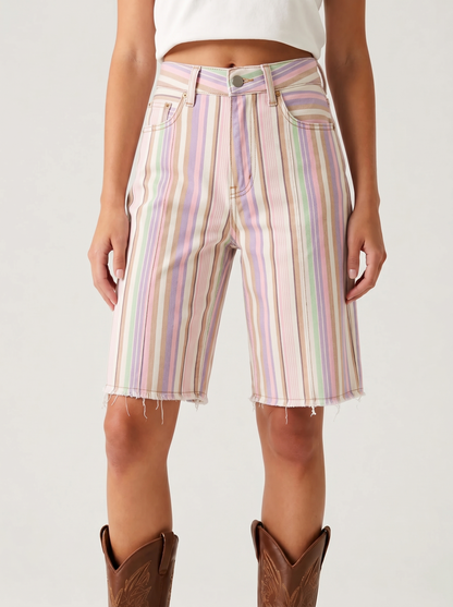 Pink Stripe RB-BOT23 – Front View – Riley – Medium Blue