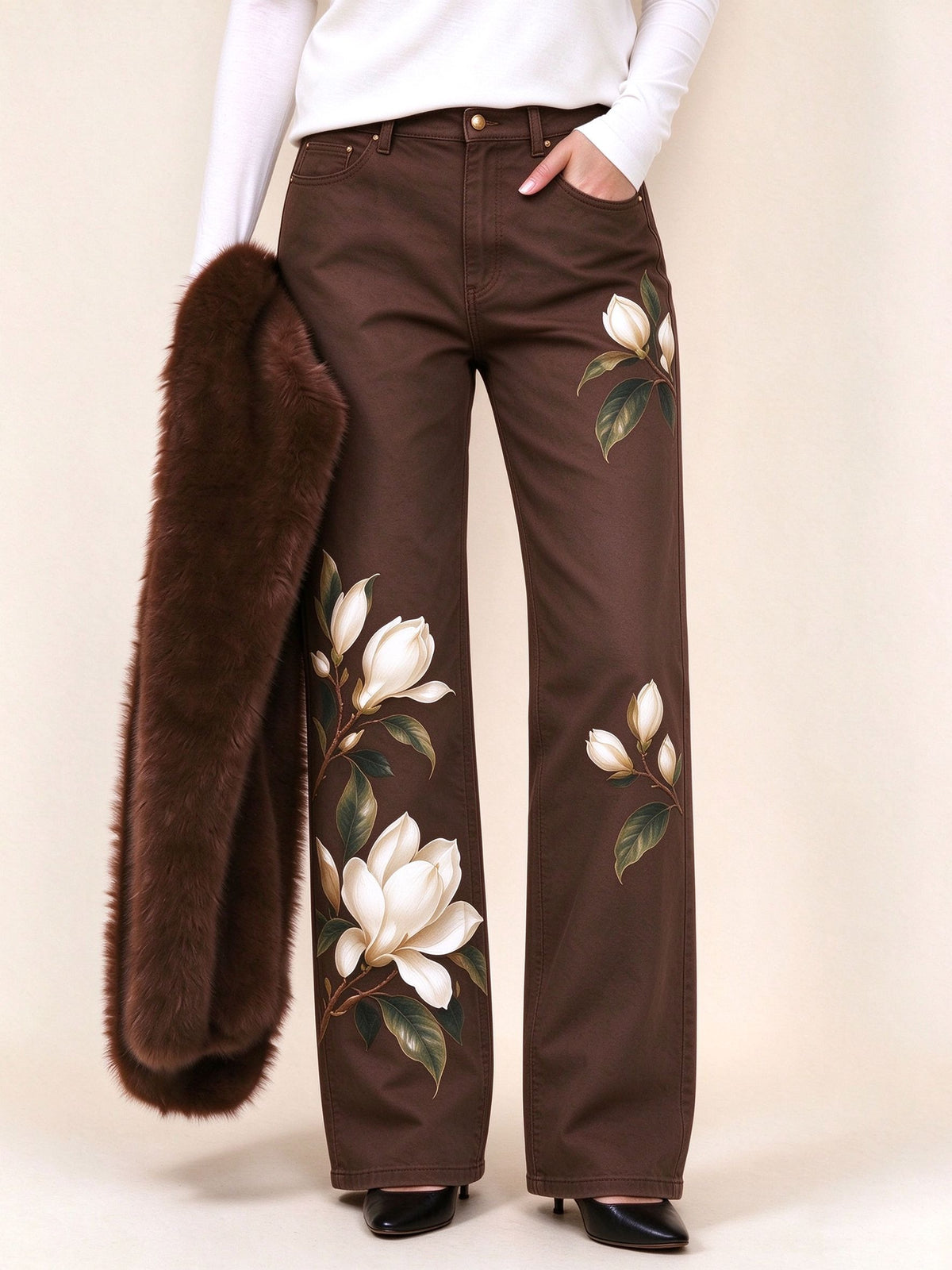 Desert Magnolia Trail Mid-Rise Straight-Leg Jeans