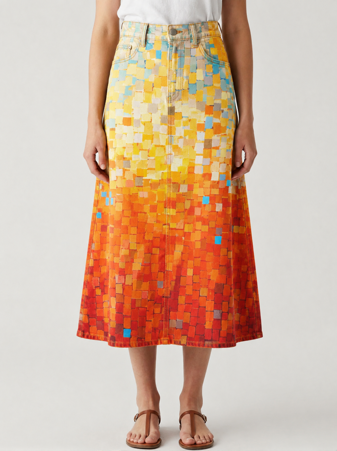 Sunset Mosaic RB-SKT10 – Front View – Jessie – orange, yellow