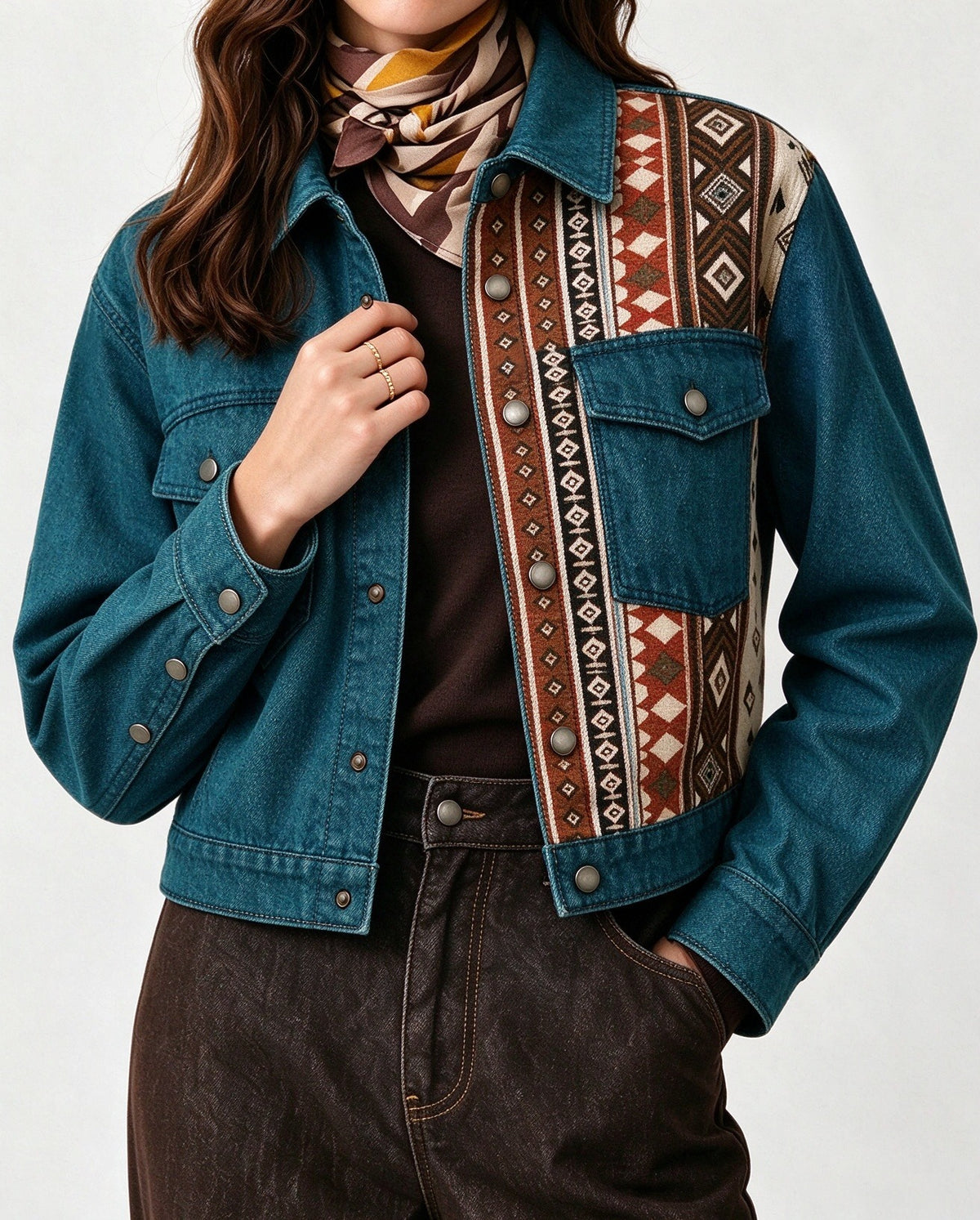 Santa Fe Trail Cropped Denim Jacket