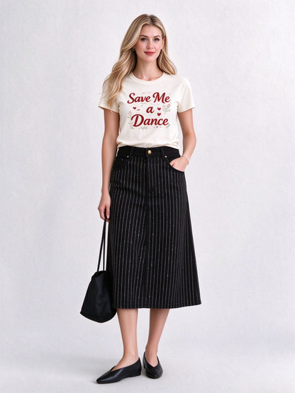 Outlaw Trail Ankle-Length Denim Skirt