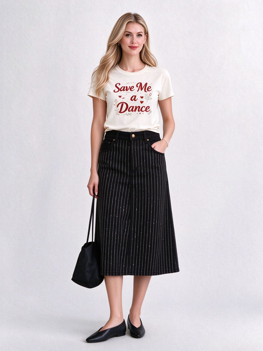 Outlaw Trail Ankle-Length Denim Skirt