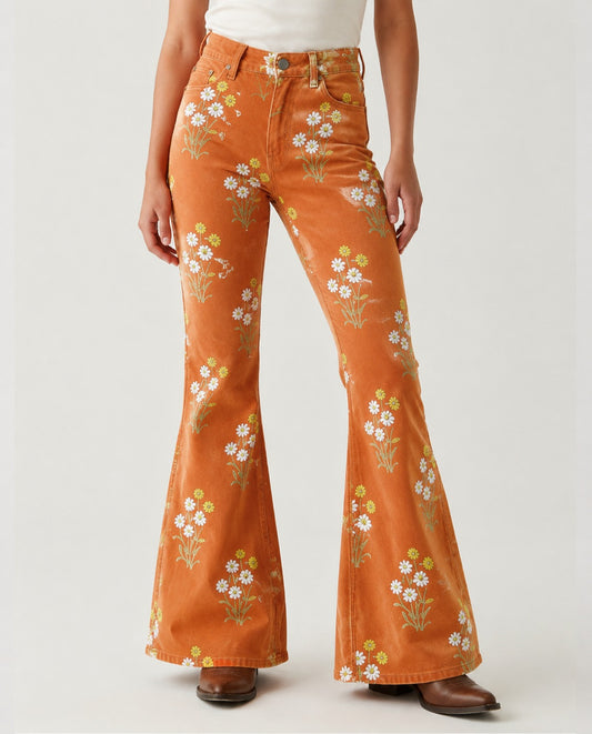 Sunset Prairie Bloom RB-BOT04 – Front View – Riley – Denim