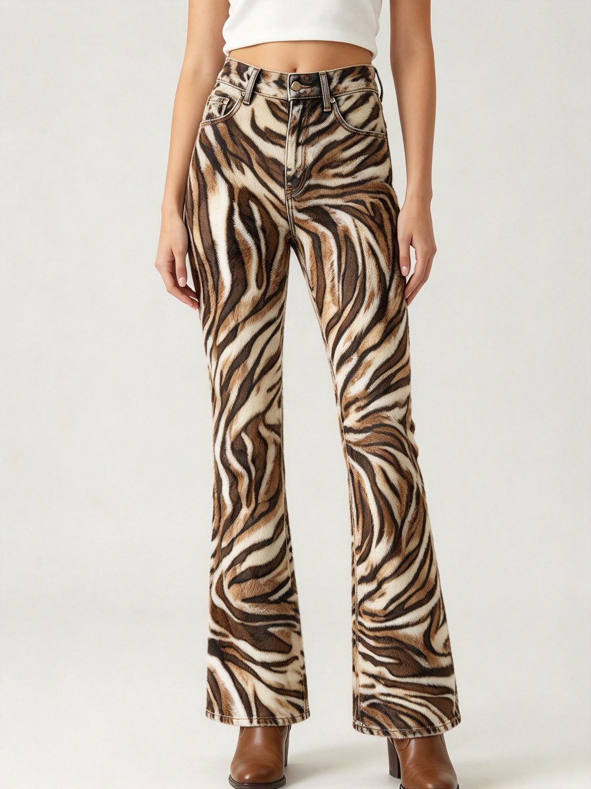 Rodeo Zebra Stripe Bootcut Jeans