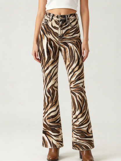 Rodeo Zebra Stripe Bootcut Jeans