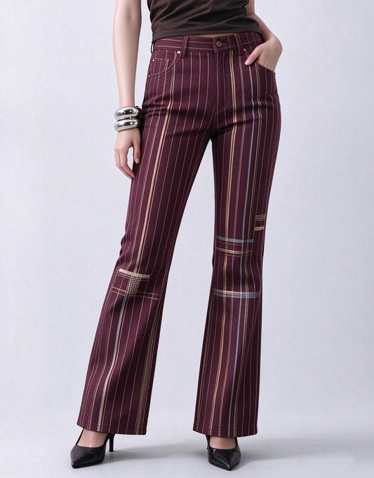 Saloon Rail Stripe Bootcut Jeans