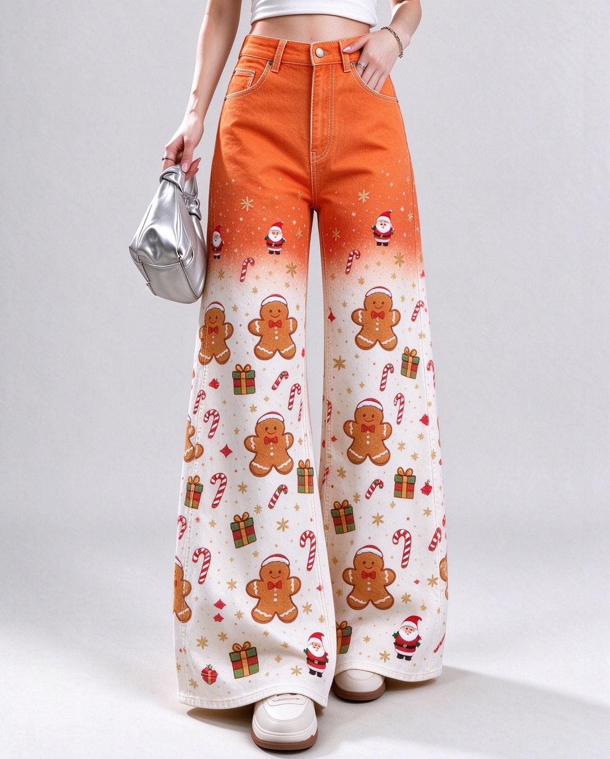 Prairie Gingerbread Fade Wide-Leg Jeans