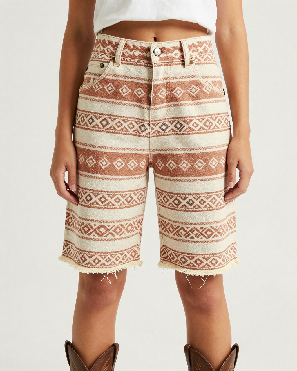 Sienna Cream Diamond Lattice RB-BOT08 – Front View – Jessie – Ivory