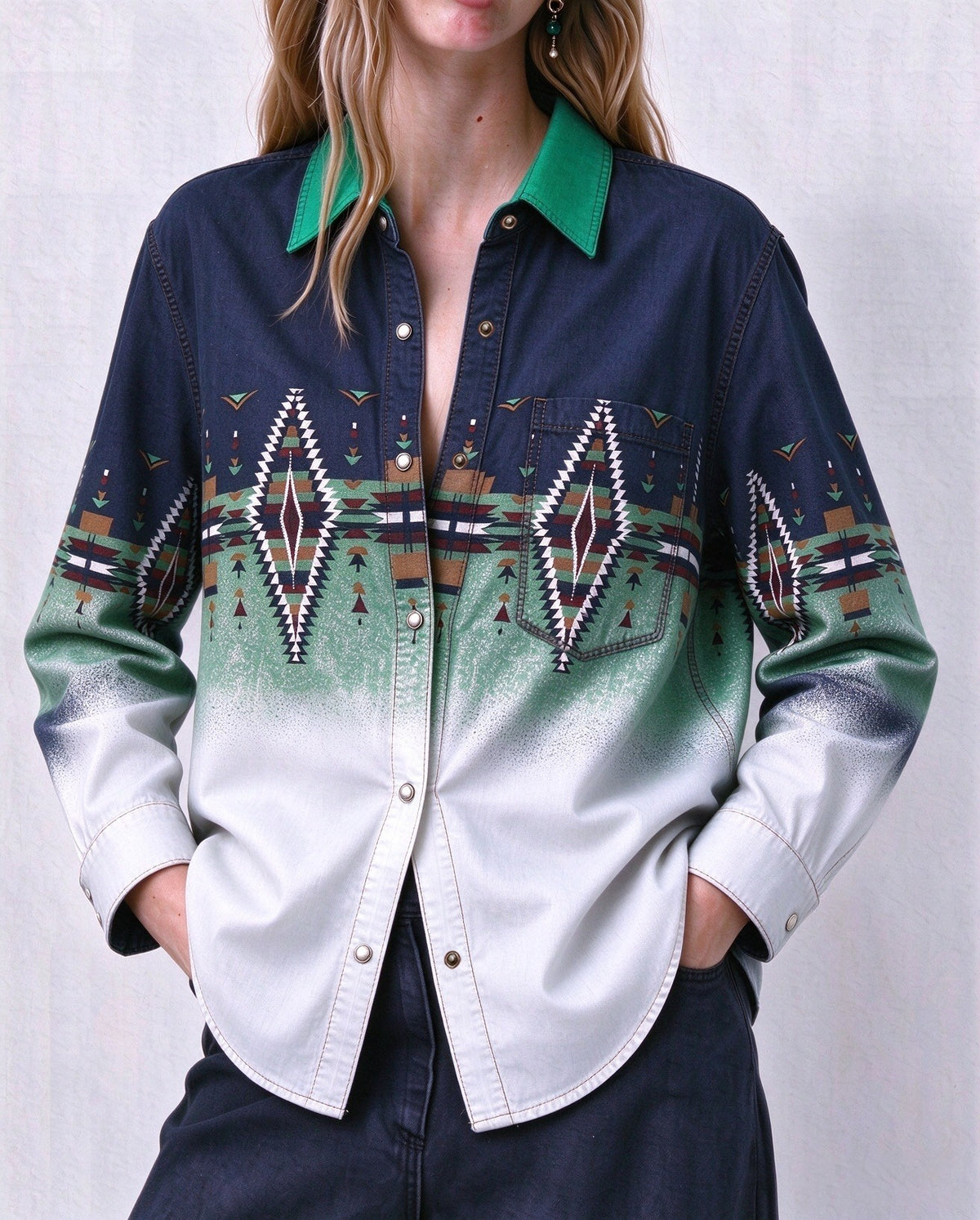 Desert Diamond Trail Long Sleeve Denim Shirt