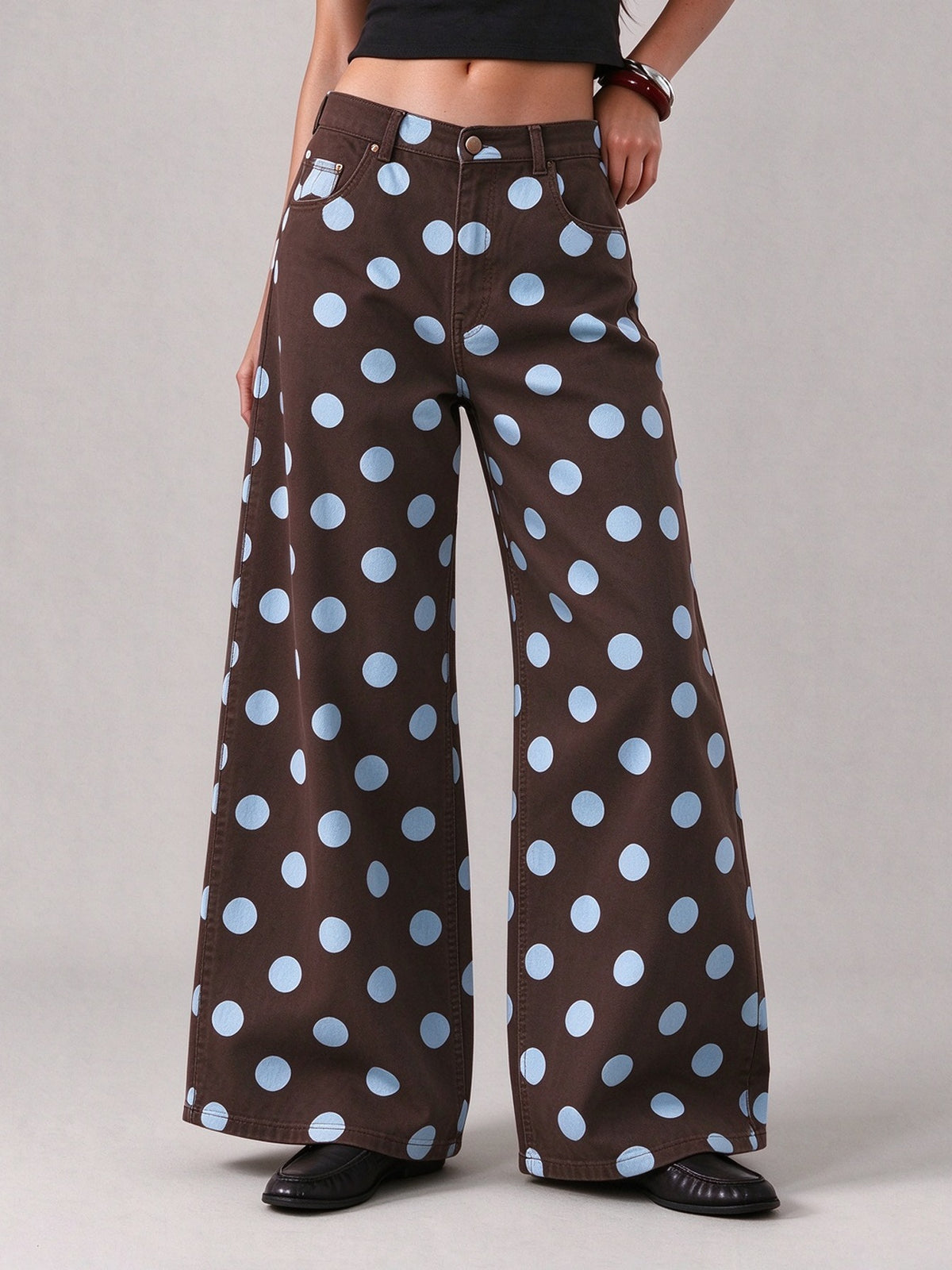 Rodeo Moon Dots Wide-Leg Jeans