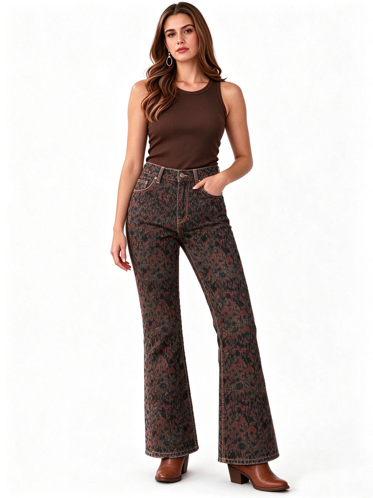 Outlaw Ember Bandana Bootcut Jeans