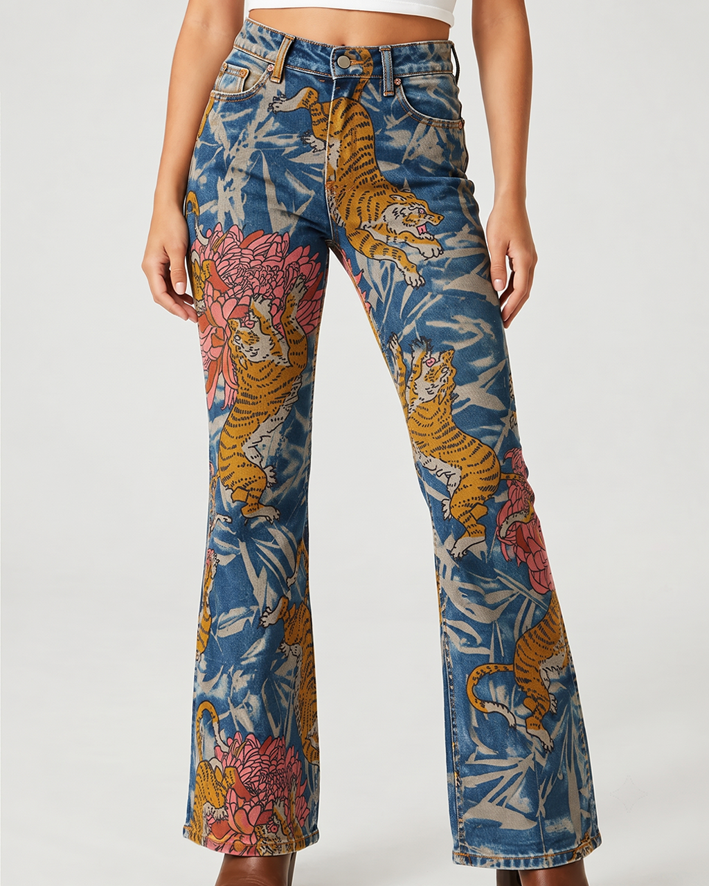Tiger Trail Bootcut Jeans – Front View – Riley – Blue