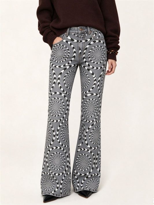 Canyon Swirl Flare Jeans