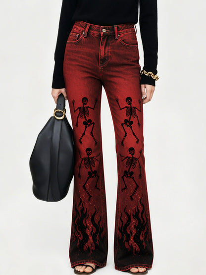 Dance of Bones Bootcut Jeans